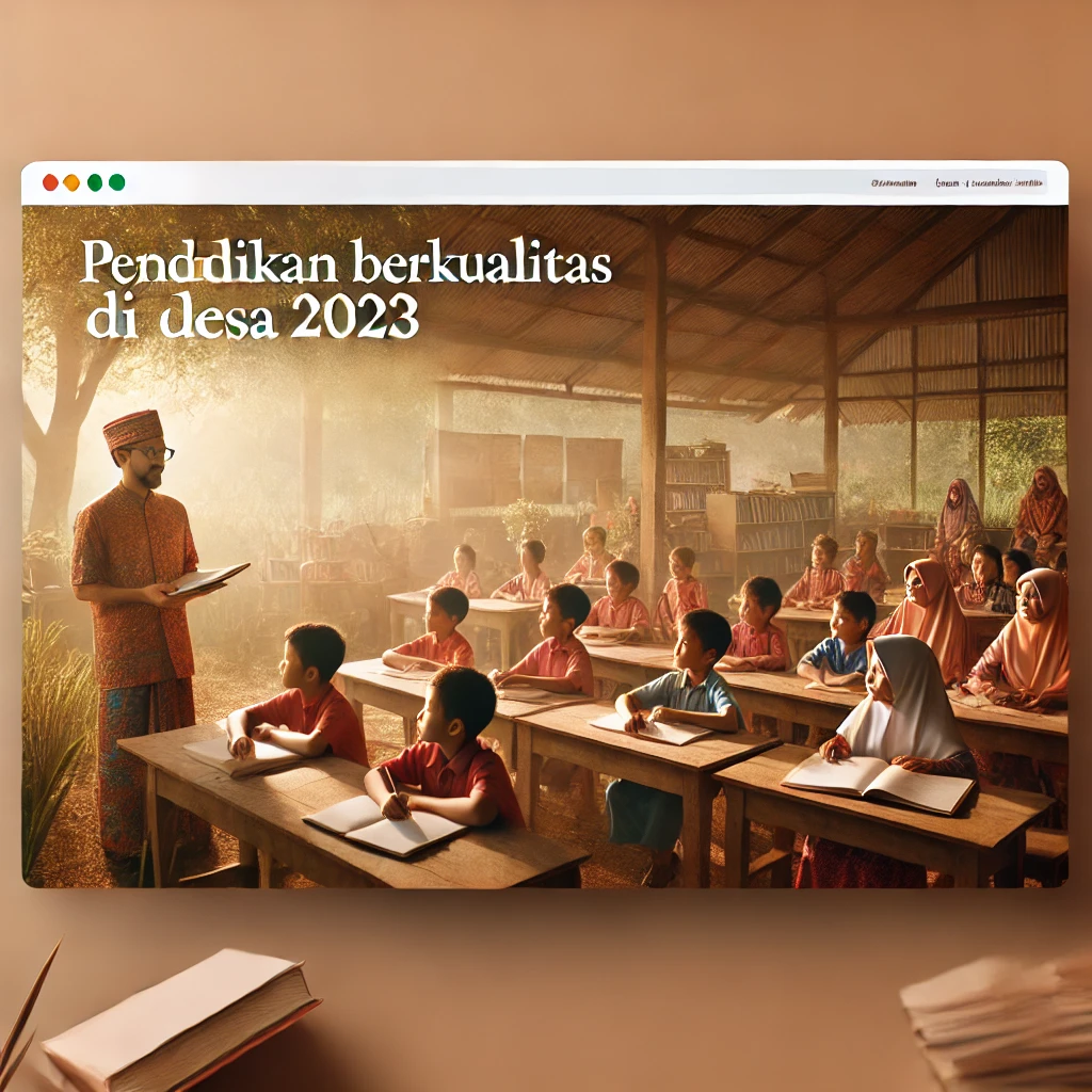 Pendidikan Berkualitas Di Desa 2025